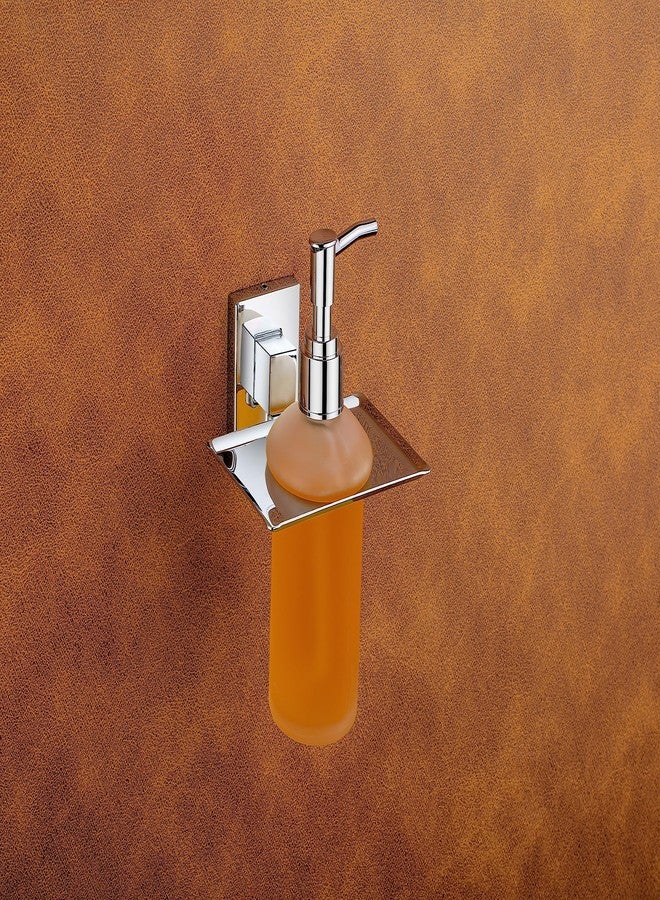 iSTAR Stainless Steel Liquid Soap Dispenser with Holder | Stylish Multipurpose Wall Mounted Glass Bottle Stand for Shower Gel, Shampoo, Hand-Wash, Bathroom, Wash-Basin, Home, Hotel (300 ml-Pack of 1) - Image 2